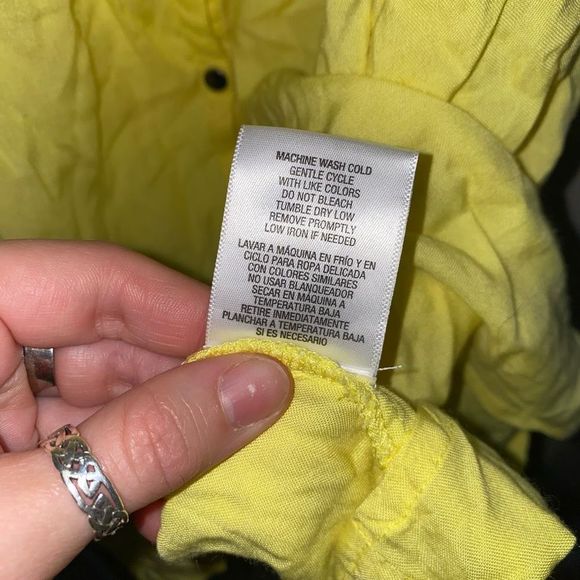 Adam Levine 🐾 Yellow Eyelet Middle Sundress Size 11/12 Large - Picture 7 of 10